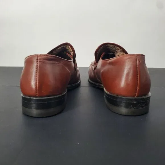 Lehigh Safety Shoes Mens 9.5 EEE Brown Leather Penny Loafers Slip On Work - Picture 3 of 7